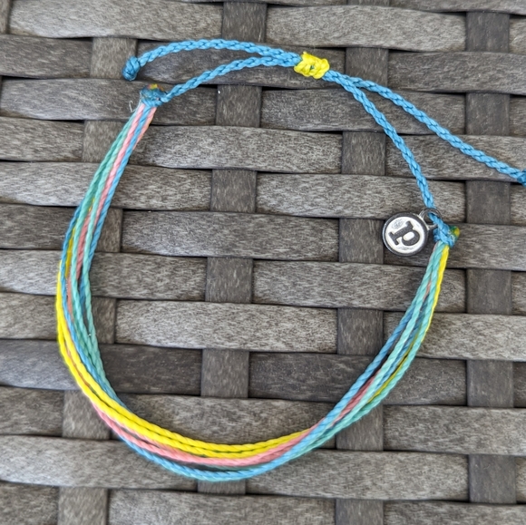 Pura Vida Jewelry - Pura Vida Blue Pink Yellow String Bracelet